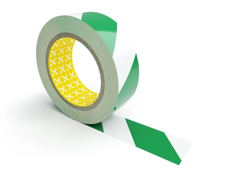Vector Bodenmarkierung Bandware, selbstklebend, 75mm, Grün-weiß
