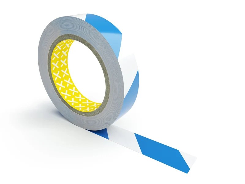 Vector Bodenmarkierung Bandware, selbstklebend, 50mm, Blau-weiß