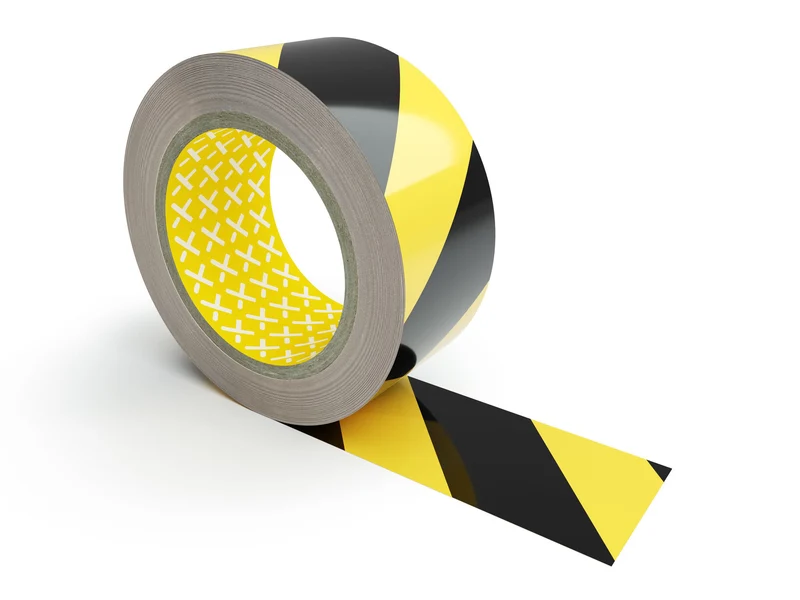 Vector Bodenmarkierung Bandware, selbstklebend, 50m x 100mm, Schwarz-gelb