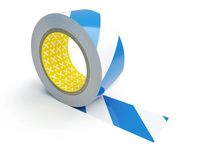 Vector Bodenmarkierung Bandware, selbstklebend, 100mm, Blau-weiß