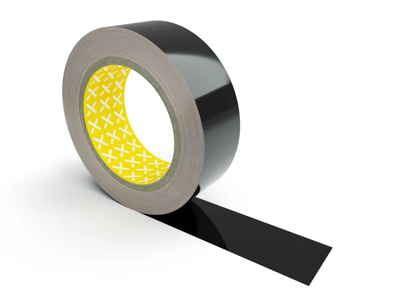 Vector Bodenmarkierung Bandware, selbstklebend, 75mm, Schwarz