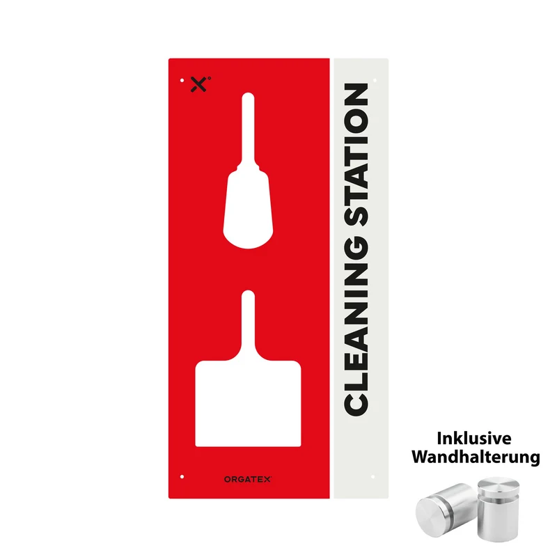 Reinigungsstation Wandmontage S, Rot, 50cm x 100cm