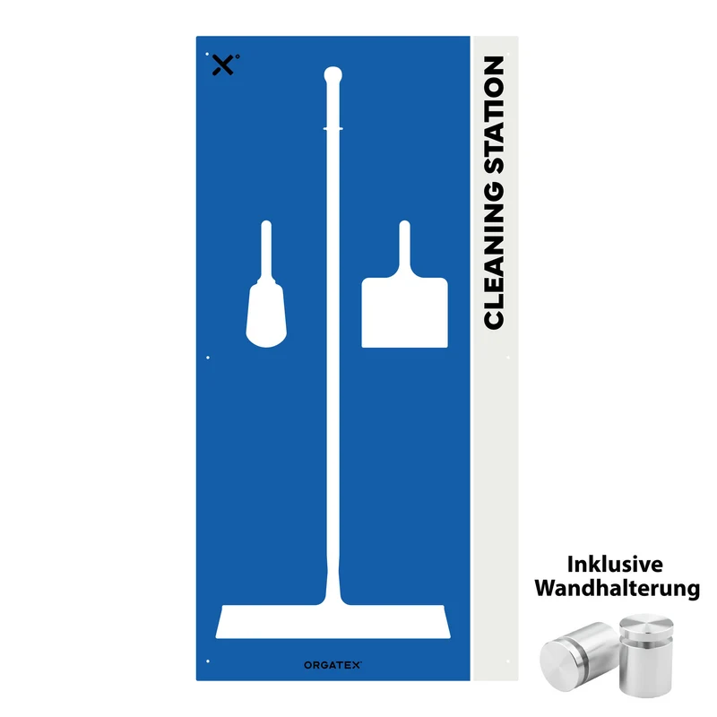 Reinigungsstation Wandmontage M, Blau, 90cm x 180cm