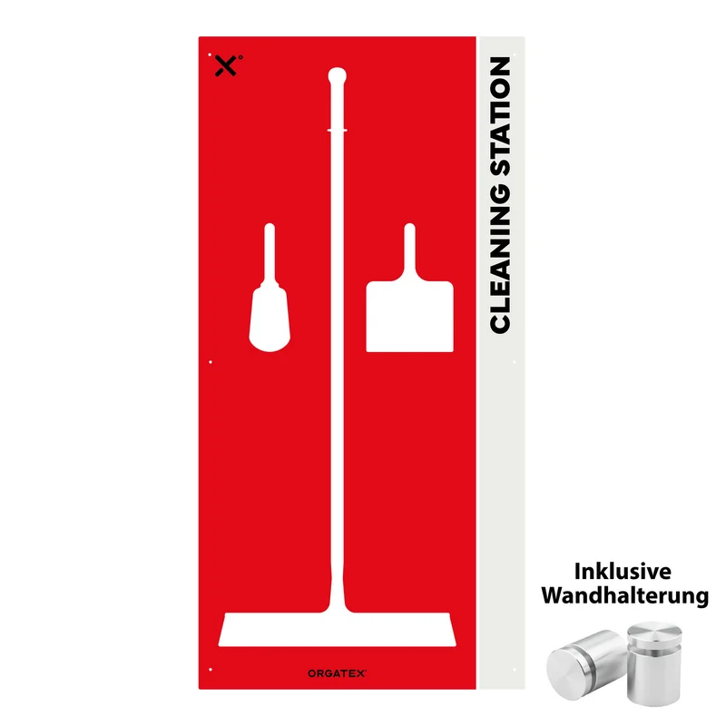 Reinigungsstation Wandmontage M, Rot, 90cm x 180cm