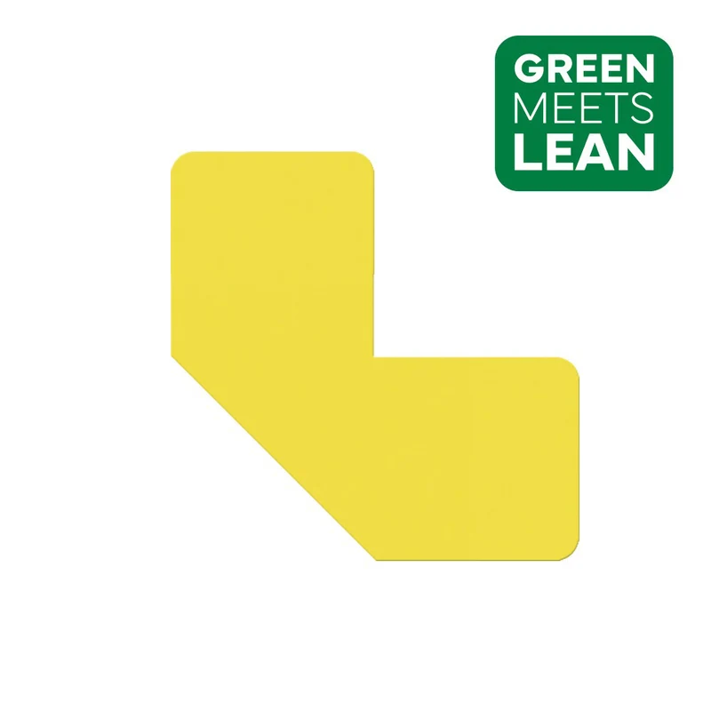 LongLife Eco - Bodenmarkierung L-Winkel, selbstklebend, 50 St. / Pack., Gelb, 50mm 100 x 100mm (B x L)