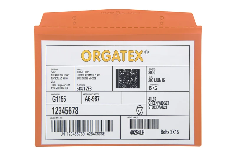 Sichttasche Beleghalter, magnetisch, DIN A5 quer, Orange, 10 St. / Pack.