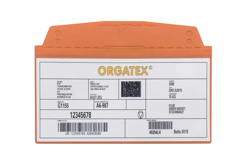 Sichttasche Beleghalter, magnetisch, 1/3 DIN A4, Orange, 10 St. / Pack.