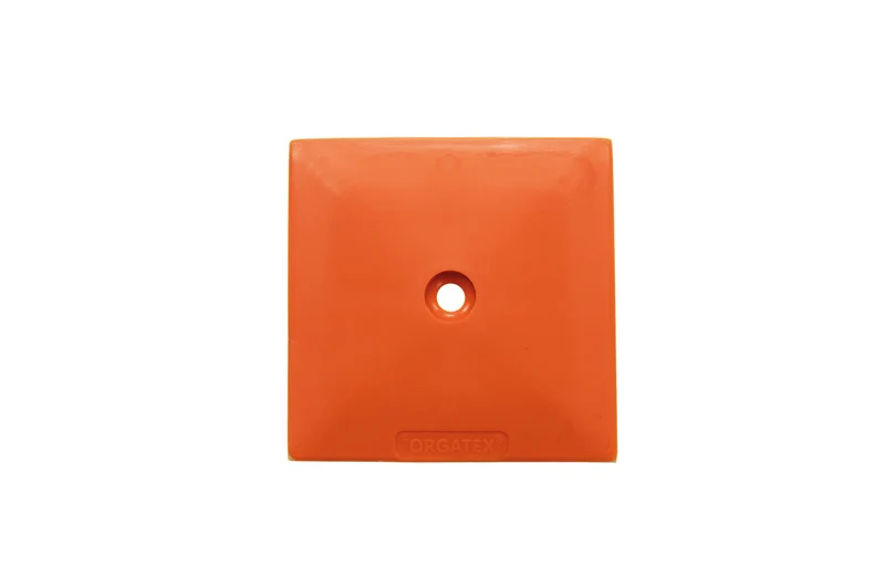 LongLife Modul - Bodenmarkierung Quadrat, selbstklebend, zum Verschrauben 75 x 75mm, Orange, 50 St. / Pack.