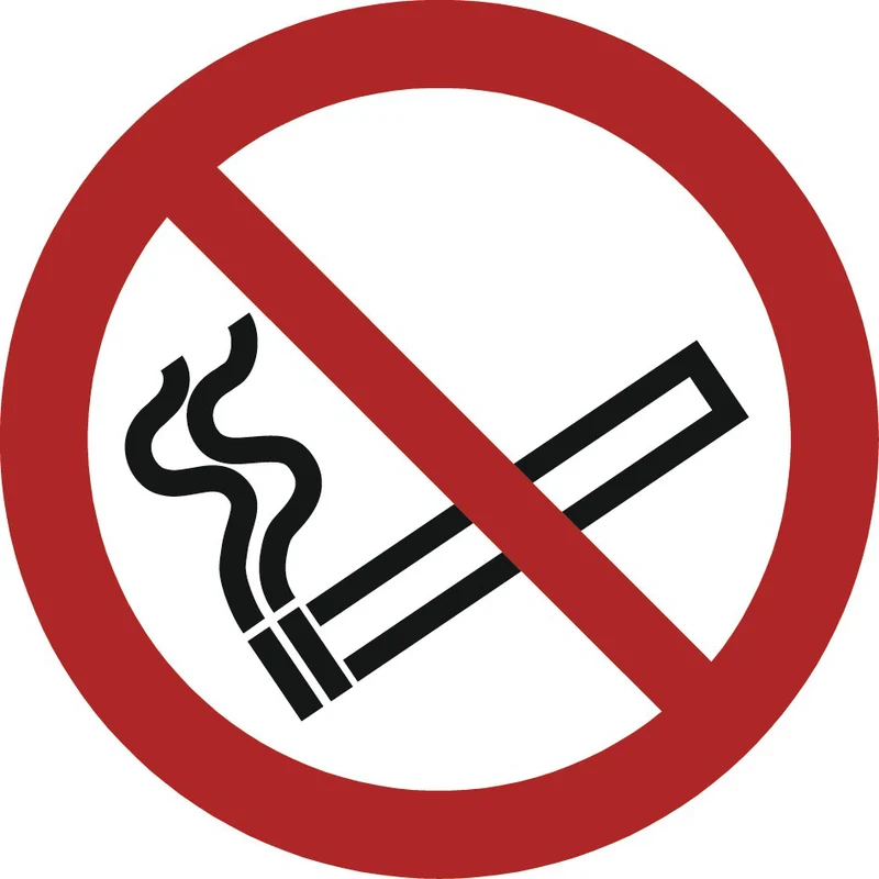LongLife Schild - Aufkleber, Folie, selbstklebend, 200mm (Ø), "Rauchen verboten" Anlehnung an ASR A1.3