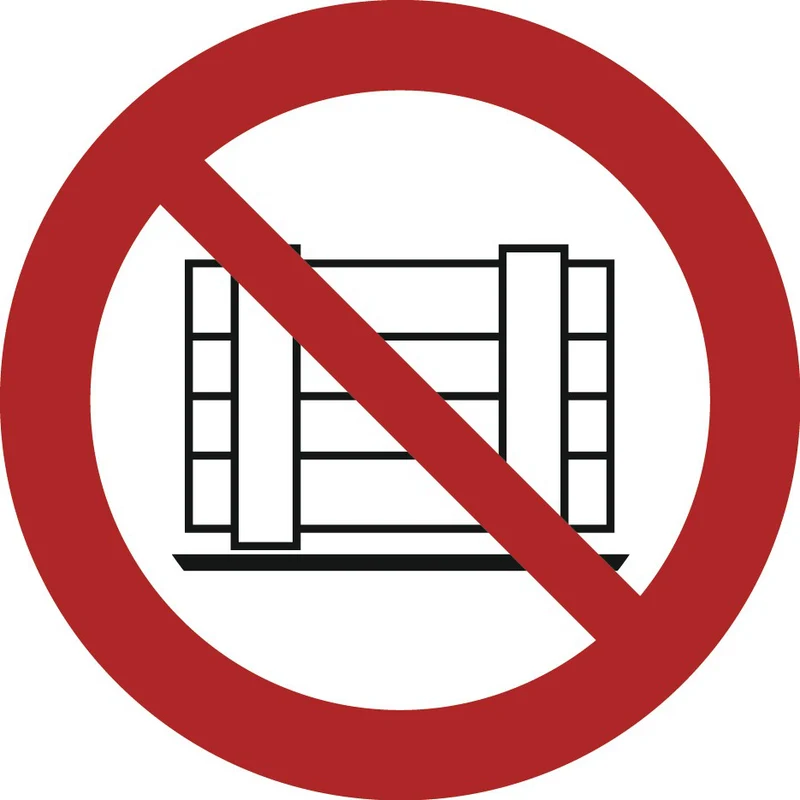 LongLife Schild - Aufkleber, Folie, selbstklebend, 200mm (Ø), "Abstellen oder Lagern verboten" Anlehnung an ASR A1.3