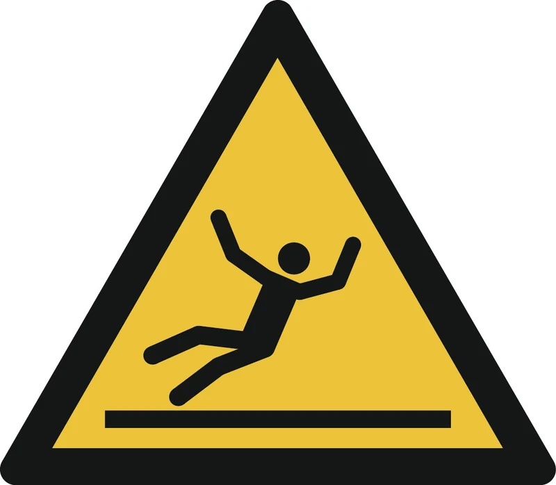 LongLife Schild - Aufkleber, Folie, selbstklebend, 3-Eck 200mm (Ø), "Achtung Rutschgefahr" Anlehnung an ASR A1.3