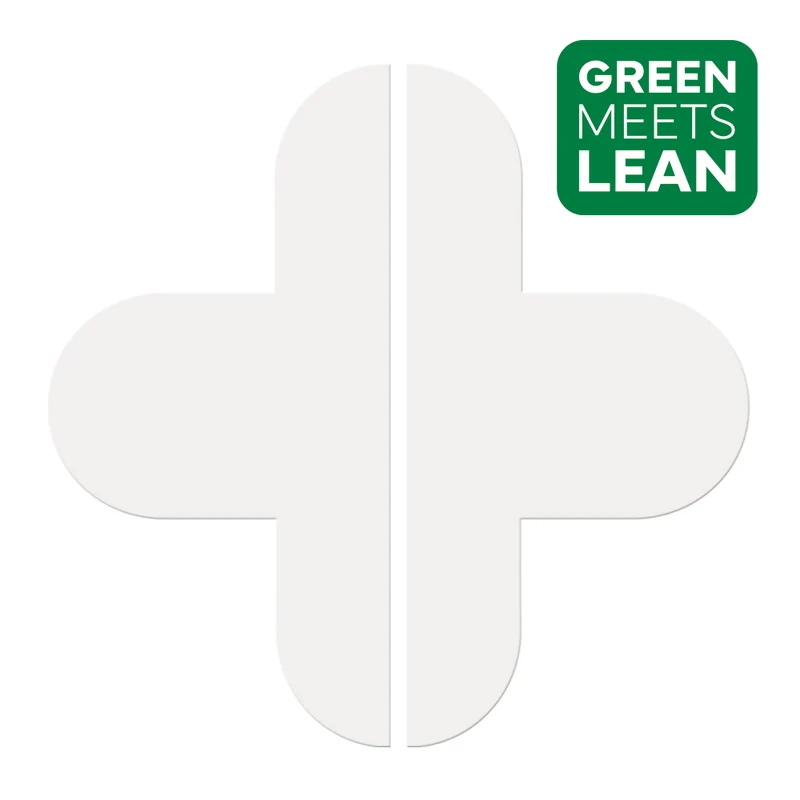 LongLife Eco - Bodenmarkierung Kreuz, selbstklebend, Weiß, 25 St. / Pack.