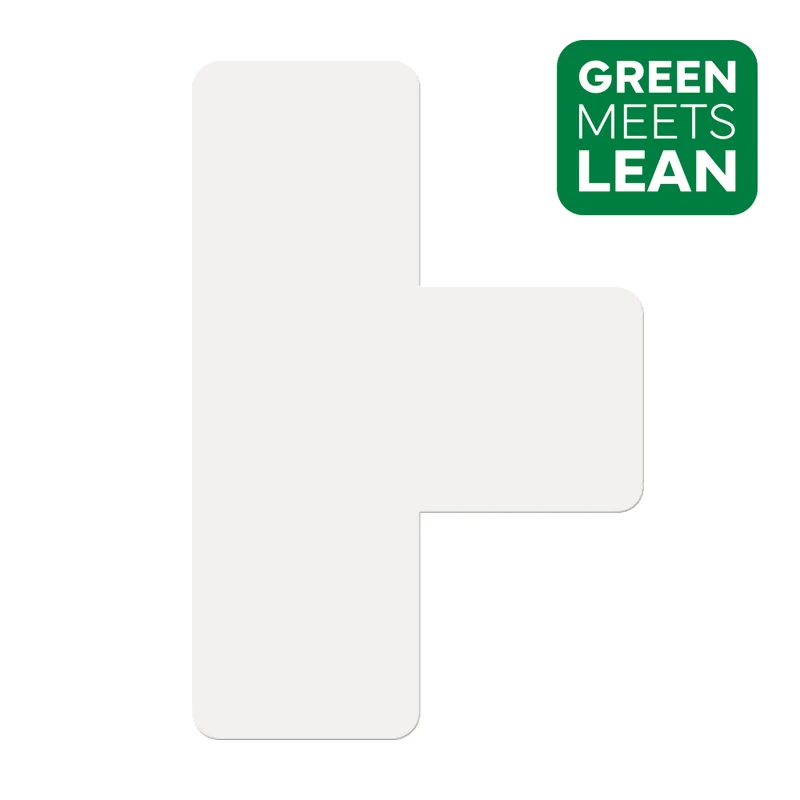 LongLife Eco - Bodenmarkierung T-Stück, selbstklebend, 50 St. / Pack., 150 x 225mm (B x L), Weiß