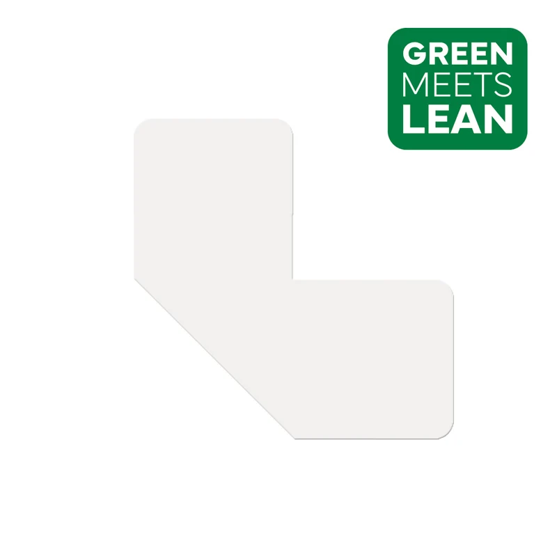 LongLife Eco - Bodenmarkierung L-Winkel, selbstklebend, 50 St. / Pack., Weiß, 50mm 100 x 100mm (B x L)