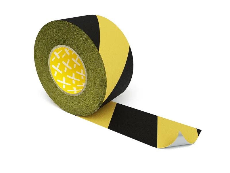 Antirutschband FlexGrip, anpassungsfähig, Schwarz/Gelb, 75mm(B)