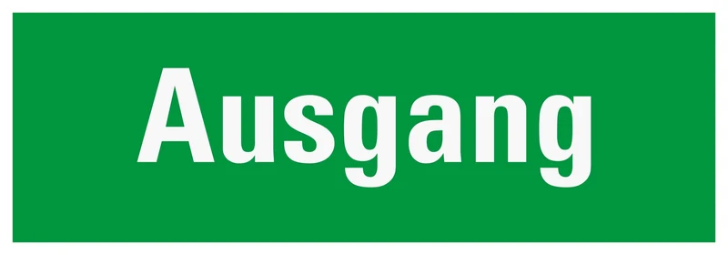Nachleuchtendes Rettungszeichen, Ausgang, 400 x 140mm (H x B)