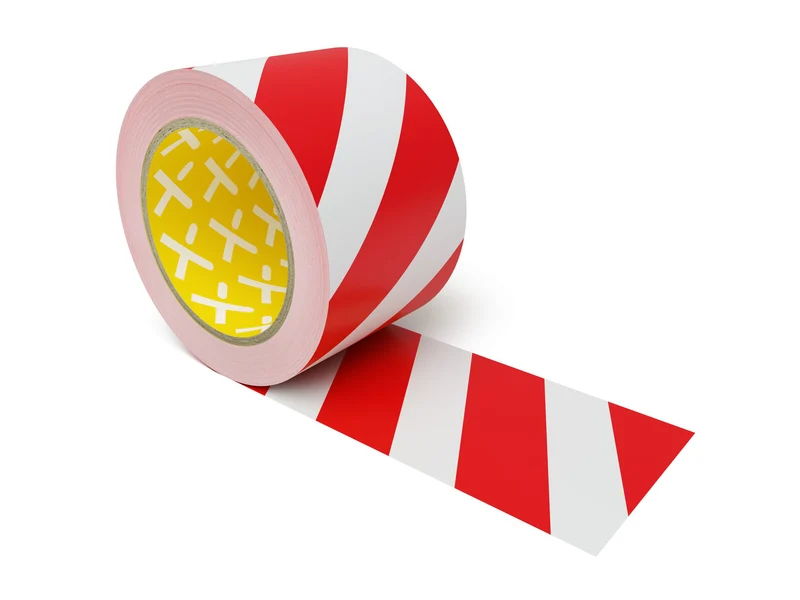 Longlife Low Duty - Bodenmarkierung Bandware, selbstklebend 75mm, Rot/Weiß, 2 Ro. / Pack.