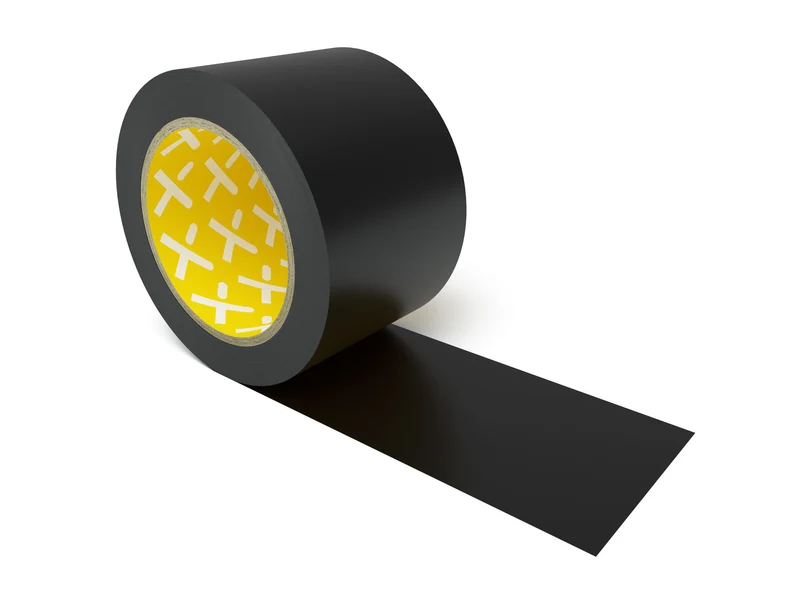Longlife Low Duty - Bodenmarkierung Bandware, selbstklebend 75mm, Schwarz, 2 Ro. / Pack.