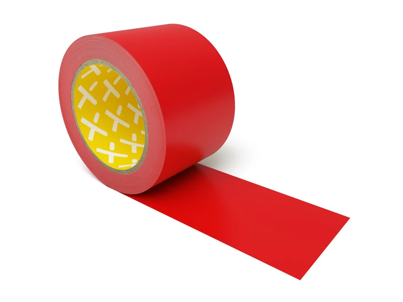 Longlife Low Duty - Bodenmarkierung Bandware, selbstklebend 75mm, Rot, 2 Ro. / Pack.