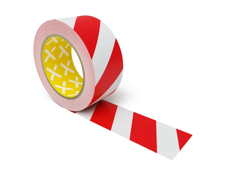Longlife Low Duty - Bodenmarkierung Bandware, selbstklebend 50mm, Rot/Weiß, 3 Ro. / Pack.