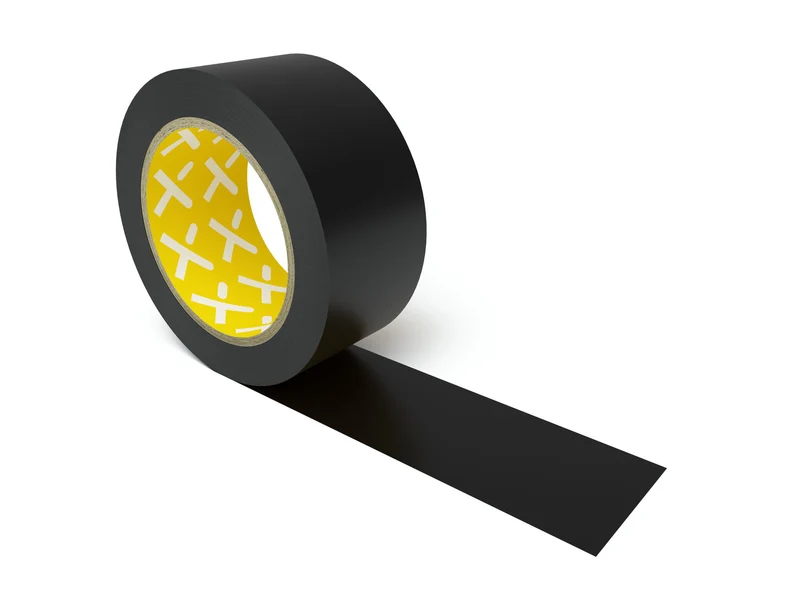 Longlife Low Duty - Bodenmarkierung Bandware, selbstklebend 50mm, Schwarz, 3 Ro. / Pack.