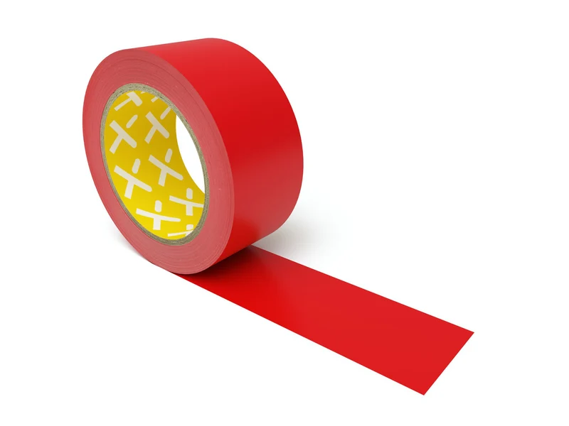 Longlife Low Duty - Bodenmarkierung Bandware, selbstklebend 50mm, Rot, 3 Ro. / Pack.