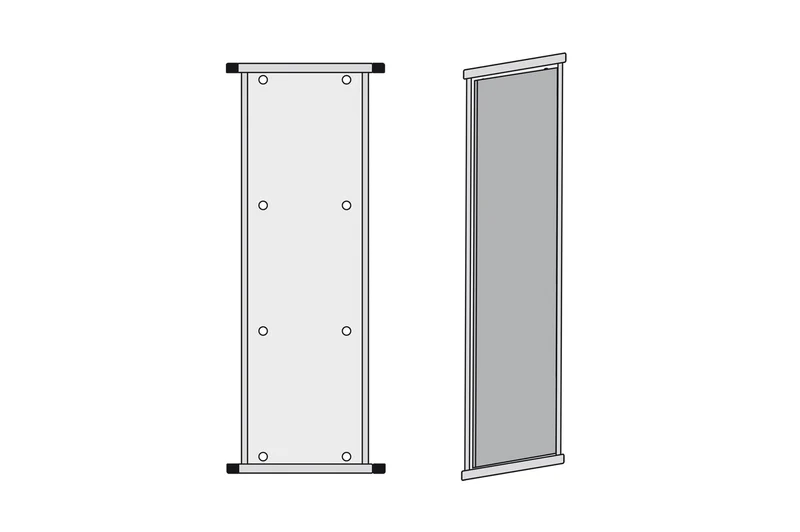 Klarsichttafel - Informationssystem Basis-Wandelement, magnetisch, Hellgrau
