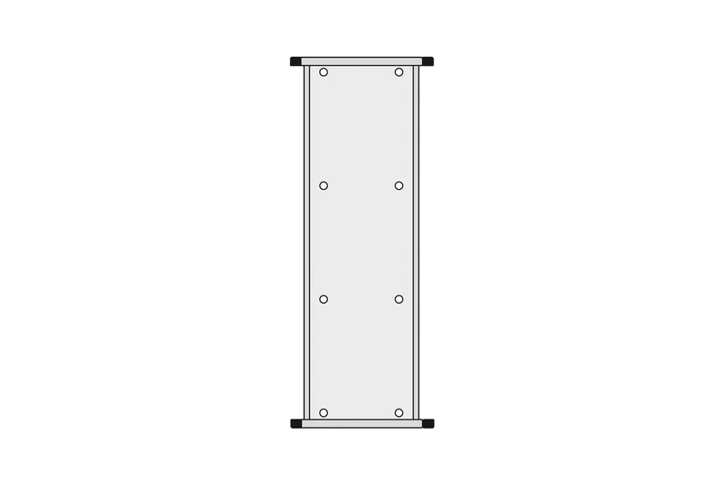 Klarsichttafel - Informationssystem Erweiterungs-Wandelement, z. Anschrauben, Hellgrau