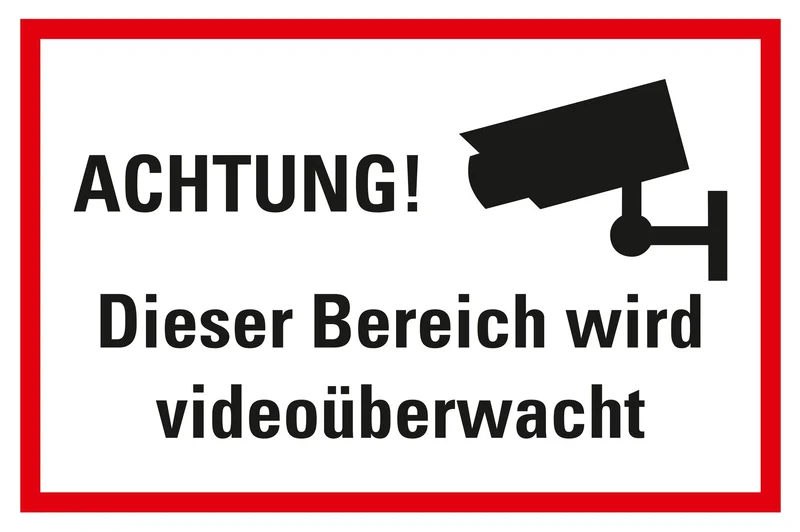 Hinweisschild, Video Überwachung
