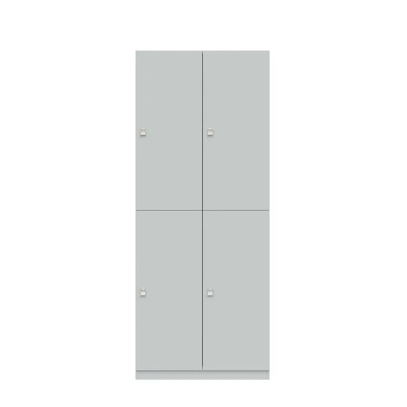 Garderobenschrank Pren | mit 2 Abteilen mit je 2 Fächern übereinander, je Fach 1 Kleiderstange | H 1970 x B 800 x T 500mm