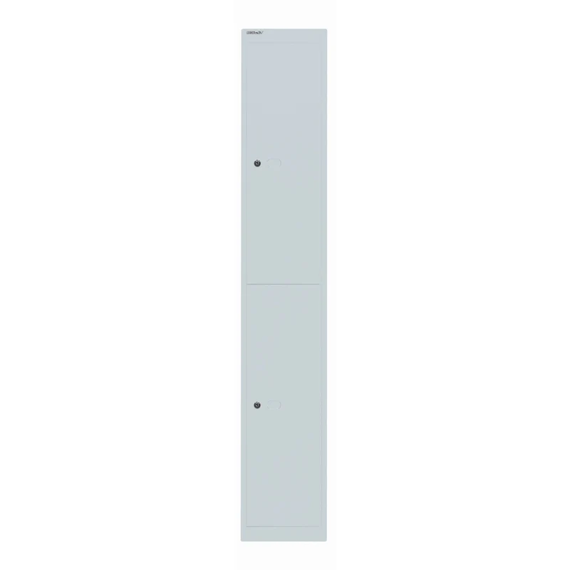 Garderobenschrank Office | 2 Fächer mit je 1 Kleiderhaken, Tiefe 305 mm
