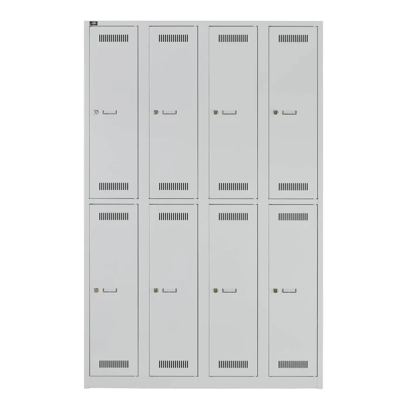 Garderobenschrank LIGHT | 4 Abteile je 2 Fächer übereinander