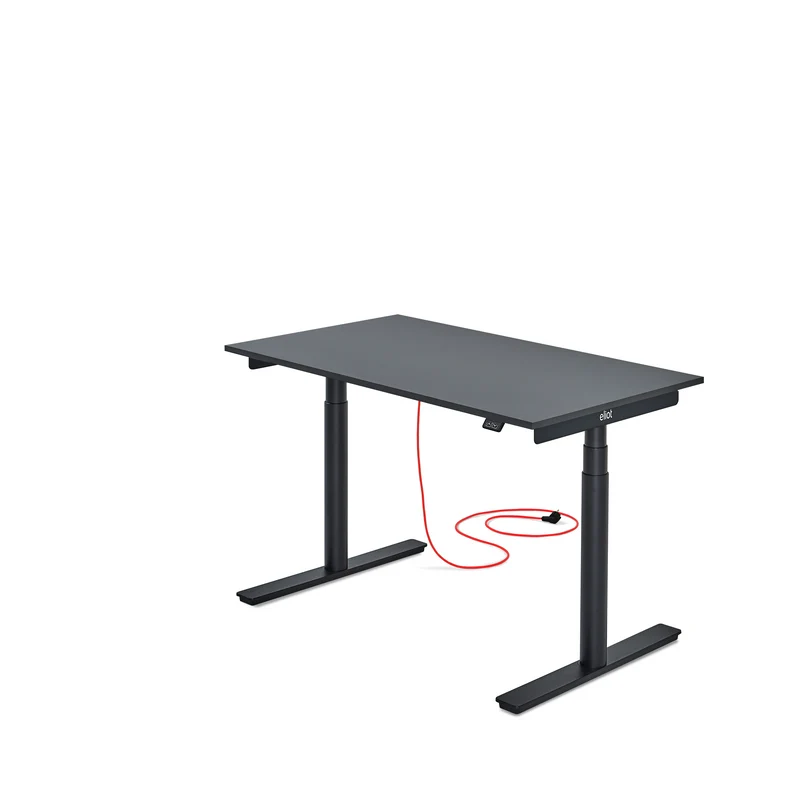 Eliot Black - mit Tischplatte Soft-Graphite
