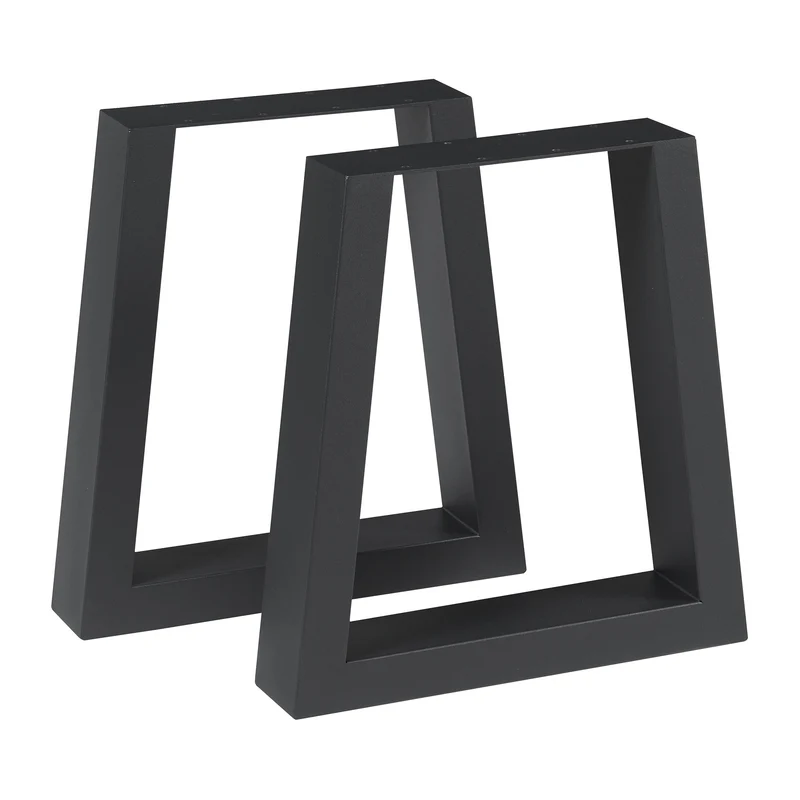 Tischgestell 2er Set Marstal 42x40cm Schwarz [en.casa]