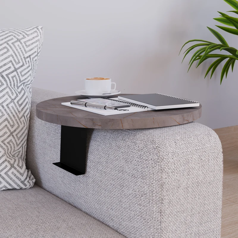 Sofatablett Kuleskyd Ø34cm [en.casa]
