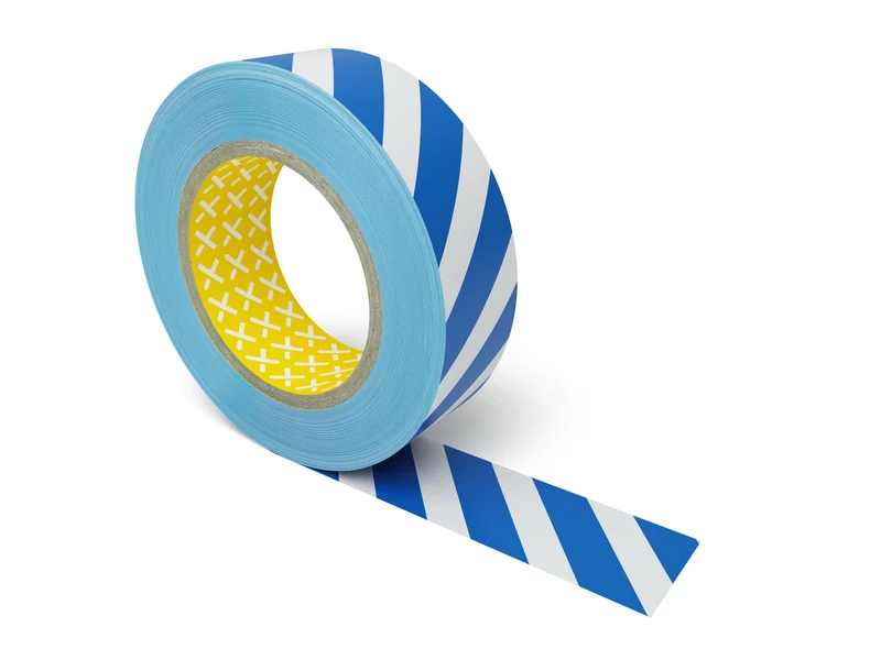 LongLife - Bodenmarkierung Bandware, selbstklebend 75mm, Blau/Weiß