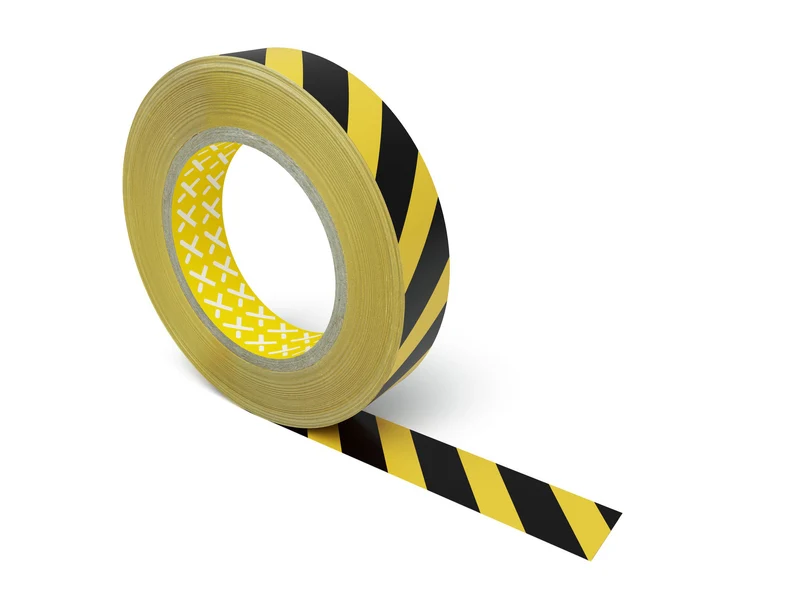 LongLife - Bodenmarkierung Bandware, selbstklebend 50mm, Schwarz/Gelb