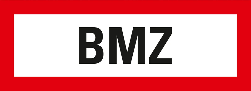 Nachleuchtendes Brandschutzzeichen BMZ