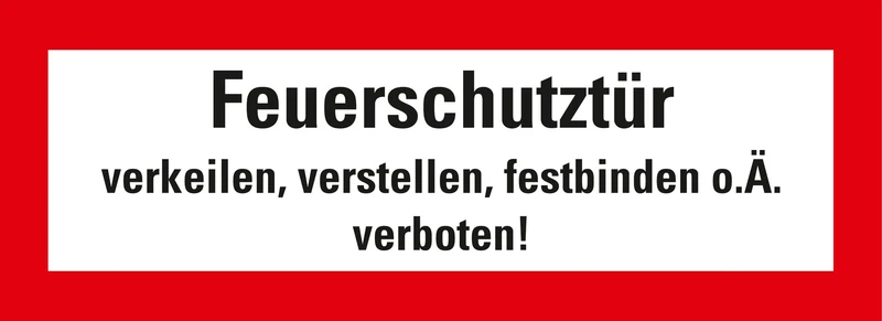 Nachleuchtendes Brandschutzzeichen Feuerschutztür