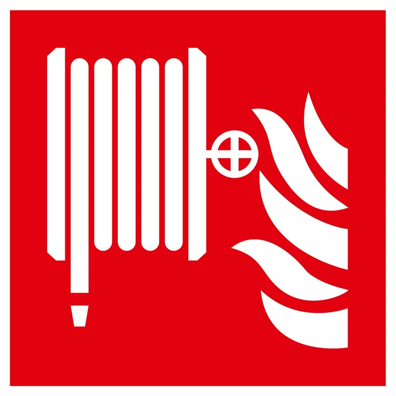 Nachleuchtendes Brandschutzzeichen Löschschlauch