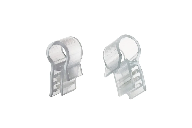 Gripper Halter für Sichttaschen, zum Anklemmen, Transparent, 100 St. / Pack.