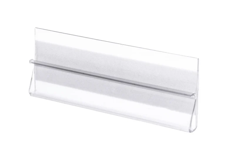 Kartenklemmer Einsteckklemmprofil, selbstklebend, Transparent, 100 St. / Pack.