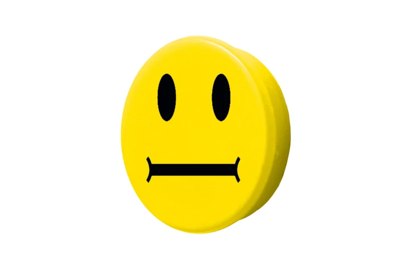 Smiley-Magnet Haltemagnet mit Kunststoffkappe, Gelb, 10 St. / Pack.