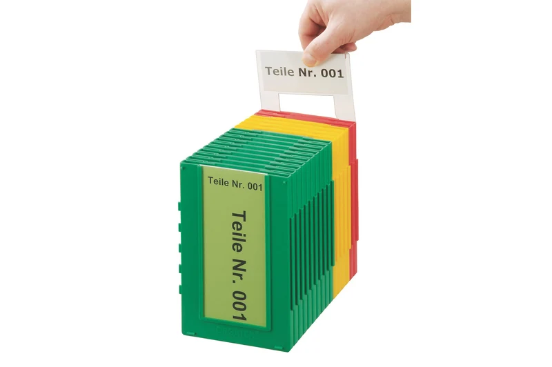 Systembox - Einstecksystem Reiterschild, zum Aufstecken, Transparent, 50 St. / Pack.