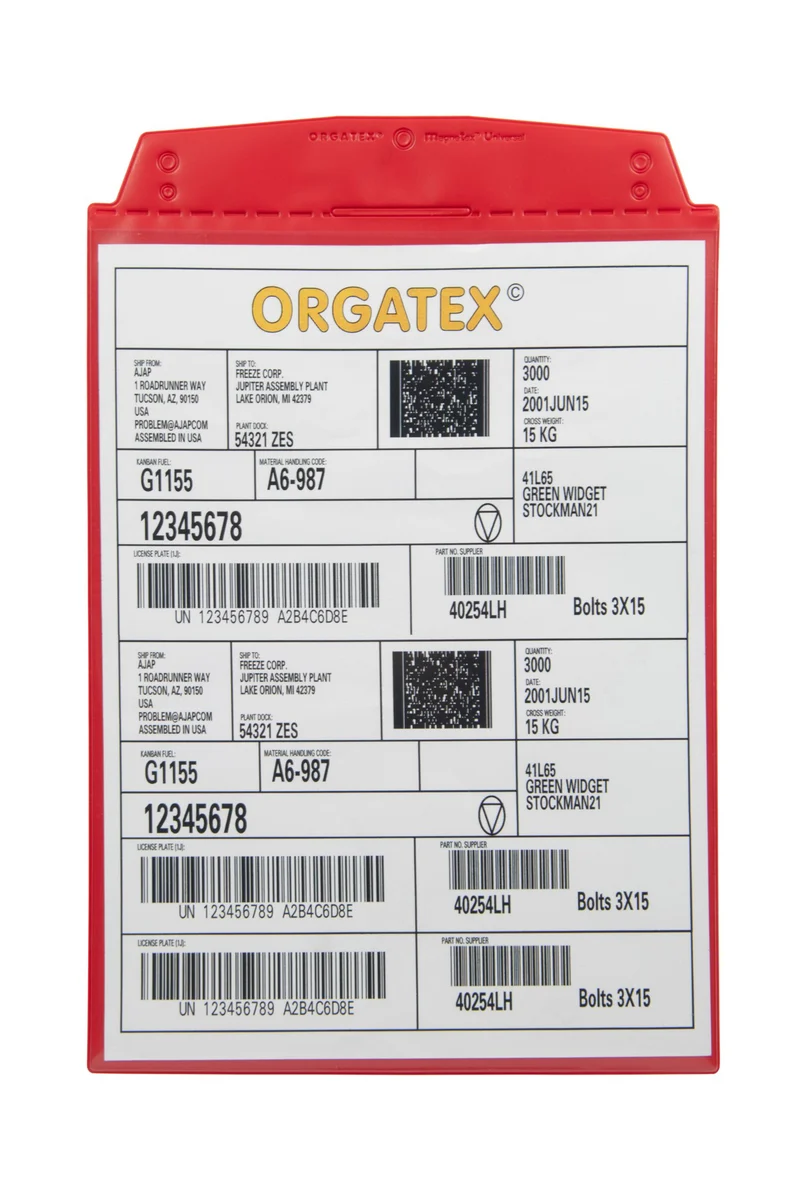 Sichttasche Beleghalter, magnetisch, DIN A5 hoch, Rot, 10 St. / Pack.