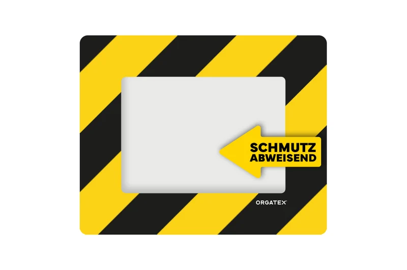 LongLife Klarsicht - Schmutzabweisend Bodenfenster, selbstklebend DIN A5, Schwarz/Gelb, 10 St. / Pack.