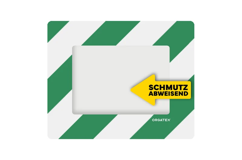LongLife Klarsicht - Schmutzabweisend Bodenfenster, selbstklebend DIN A5, Grün/Weiß, 10 St. / Pack.