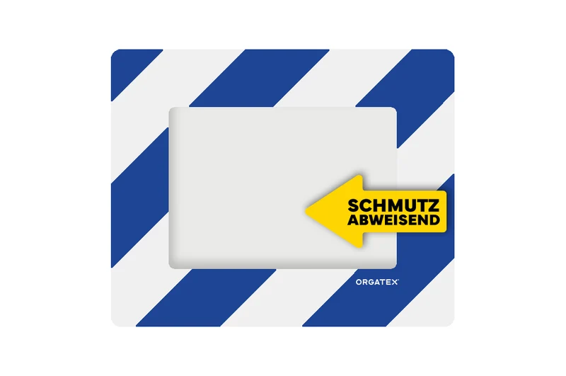 LongLife Klarsicht - Schmutzabweisend Bodenfenster, selbstklebend DIN A5, Blau/Weiß, 10 St. / Pack.