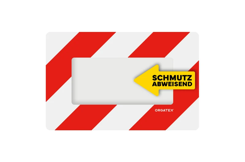 LongLife Klarsicht - Schmutzabweisend Bodenfenster, selbstklebend 1/3 DIN A4, Rot/Weiß, 10 St. / Pack.
