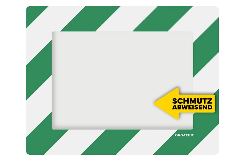 LongLife Klarsicht - Schmutzabweisend Bodenfenster, selbstklebend DIN A4, Grün/Weiß, 10 St. / Pack.
